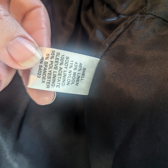 Banana Republic Blue/Brown Houndstooth Blazer - Size 2 - Picture 9 of 9